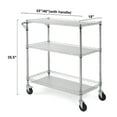 thumbnail image 6 of KFFKFF 3-Tier Utility Cart Rolling Cart on Wheels 550 lbs 35"x18"x35.5", 6 Hooks, 6 of 6