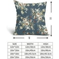 thumbnail image 5 of Vintage Blue Flower Throw Pillow Covers 16x16 Inch Chinoiserie Pillow Cover Spring Summer Floral Outdoor Pillow Cases Cotton Linen Cushion Covers for Couch Sofa Bedroom Chinoiserie Decor (Pack of 2), 5 of 6