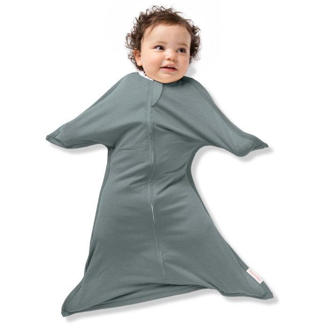 SleepingBaby Zipadee-Zip - Manta de transición acogedora con cremallera de poliéster y spandex - Manta espaciosa para bebé para cambiar fácilmente los pañales - Gris clásico mediano (6-12 meses)