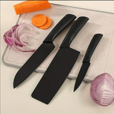 Kitchen Knife Sets, 3pcs Stainless Steel Kitchen Knives With Ultra Sharp Blade And Ergonomic Handle, Includes Chef Knife, Santoku Knife And Paring Knife