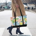 thumbnail image 4 of FORMRS Canvas Laptop Tote Bag for Women with 15.6" Computer Compartments Shoulder Handbag, Blue Floral Wave, 4 of 7