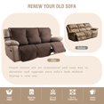thumbnail image 3 of 100% Waterproof Recliner Sofa Covers for 3 - Cushion Couch - Non - Slip, Washable Pet - Friendly Furniture Protectors. Ideal for Homes with Kids & Dogs【Chocolate】 C108, 3 of 3