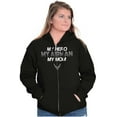 thumbnail image 3 of US Air Force Airman My Hero My Mom Zip Up Hoodie Men's Women's Brisco Brands S, 3 of 6