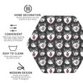 thumbnail image 4 of Fuzoiu Husky Print Leather Coasters Set,Drink Coasters Set of 6,for Tabletop Protection, Durable PVC Coasters,Home Décor and Housewarming Gift,Hexagon, 4 of 7