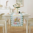 thumbnail image 2 of Easter Modern Simple Rectangle Cotton Linen Table Bunny Rabbit Egg Pattern Table Decorative Table Banner Decoration Wallpaper Holiday Party Background Outdoor Indoor Decor, 2 of 7