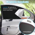 thumbnail image 3 of Yazoeia Car Window Sun Shade, 2PCS Auto Front and Rear Windshield Curtains with Magnetic, UV Rays Protection&Sun Heat Block Car Window Covers, Universal Privacy Sunshades for Cars CJC912-114792, 3 of 6