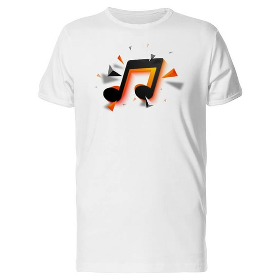 Orange & Black Music Note T-Shirt Men -Image by Shutterstock, Male Medium