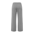 thumbnail image 4 of Edvintorg Sweats for Women Loose Casual Elastic Waisted Wide Leg Jogger Solid Color Athletic Pant with Pocket Plus Size Women Clothing Gray S-3XL, 4 of 8