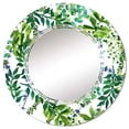 thumbnail image 3 of DESIGN ART Designart 'Green Herbs And Leaves On White' Printed Patterned Wall Mirror 20in.x30in., 3 of 5
