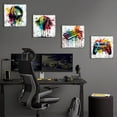 thumbnail image 4 of HFDF Game Wall Decor Gaming Art Graffiti Gamepad Headphones Canvas Pictures Gamer Room for Boys Street Pop Dorm Playroom Cave Teen Men Cool Video Painting Modern Artwork 4 Pcs 18x12inch Framed, 4 of 6