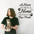 thumbnail image 5 of Family Pets Quotes Wall Sticker A House is Not A Home Without Paw Prints Wall Decal Pet Footprints Heart Shape PVC Wall Art Self-Adhesive Sticker, 5 of 8