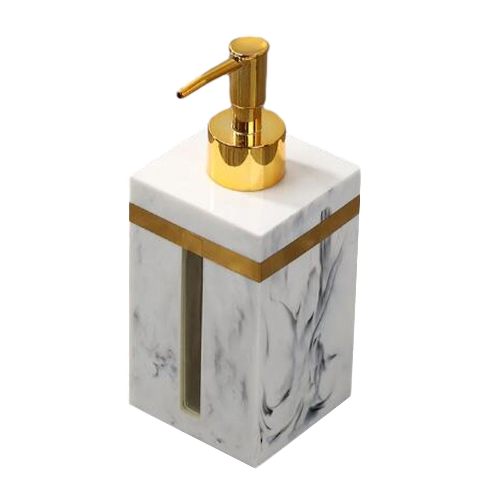 Tongina Marble Texture Soap Dispenser Lotion Dispenser Bottle Durable Stylish Leakproof Pump Soap Container for Kitchen Countertop 500ml White