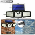 2 Pack - Solar Lights Outdoor, Ameritop 800lm Wireless Led Solar Motion 