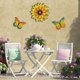 thumbnail image 2 of Decoración de pared de flores de metal y arte de pared de mariposas, 3 piezas de esculturas de arte de cerca de metal para exteriores para decoraciones de patio de jardín interior exterior (, 2 of 5