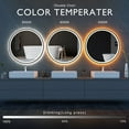 thumbnail image 3 of GANPE LED Sensor Mirror, 40 inch Round Human Body Induction Wall Mounted Mirror with Lights, 3 of 5