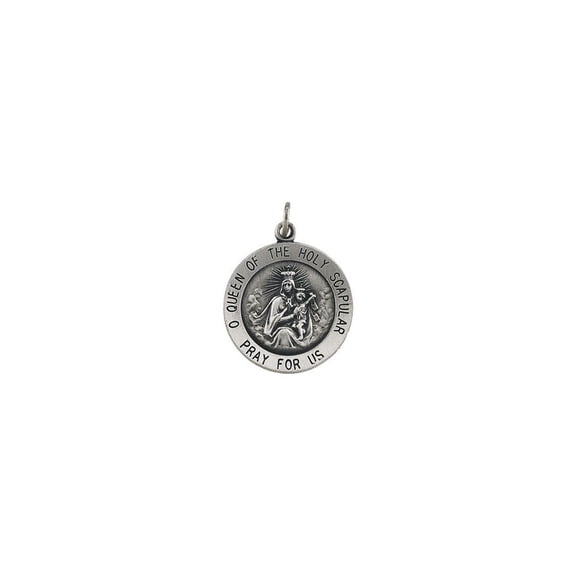 Sterling Silver Scapular Medal 15mm - 4.6 Grams