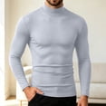 thumbnail image 5 of Hvogkswy Compression Shirt Men, Turtleneck Dry Workout Base Layer Undershirt Thin Stretchy Slim Comfy Long Sleeve Tops, 5 of 6