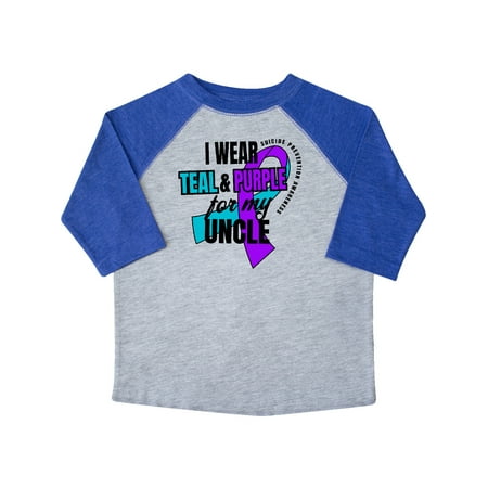 

Inktastic Suicide Prevention I Wear Teal and Purple For My Uncle Gift Toddler Boy or Toddler Girl T-Shirt