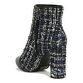 thumbnail image 3 of Women Tweed Cap Toe Chunky Heeled Booties 19269, 3 of 6