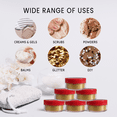thumbnail image 7 of Beauticom 300 Pieces High Quality 10 Gram 10 ml (0.3 oz) Plastic Clear Round Cream Lotion Beauty Sample Jars (Red Lids), 7 of 7