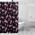 thumbnail image 2 of Rateoe Breast Cancer Awareness Shower Curtain - Fancy Bathroom Shower Curtain Sets - Waterproof Shower Curtain with Hooks with 12 Plastic Hooks 72x72 Inches, 2 of 5