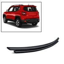 Black Horse Rear Bumper Guard Double Layer Black Compatible with 2016-2023 Jeep Renegade-CRDL-JEJ201B