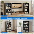 thumbnail image 3 of EDX 4 Tier Bookcase Storage, 42 Inch Large Tall Floor Standing Open Bookshelf for Home Office, Living Room, and Bedroom, Black, 3 of 6