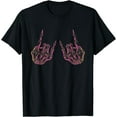 thumbnail image 1 of Rock On Rock Star Buddy Concert - Halloween Skeleton Hands T-Shirt - As Picture -, 1 of 2
