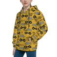 thumbnail image 2 of Kdxio Modern Truck Pattern Boys Athletic Unisex Boys Girls Hoodie with Pocket Sweatshirts-Medium, 2 of 6