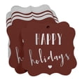 thumbnail image 3 of Inkdotpot Real Silver Foil Bracket Shape Paper Hang Tags Happy Holiday Favor Tags Pack Of 50, 3 of 6