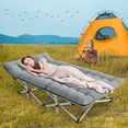 thumbnail image 4 of NAIZEA Camping Cot, Portable Folding Cots for Adults, Heavy Duty Outdoor Sleeping Cot Bed with Carry Bag &mattress, 4 of 7