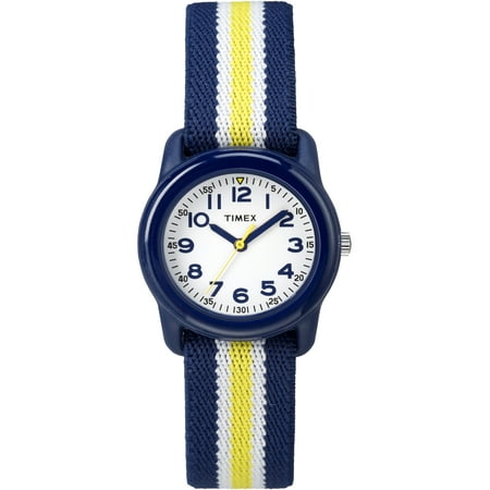 Time Machine by TIMEX 29mm Elastic Band Wristwatch, Blue/Yellow