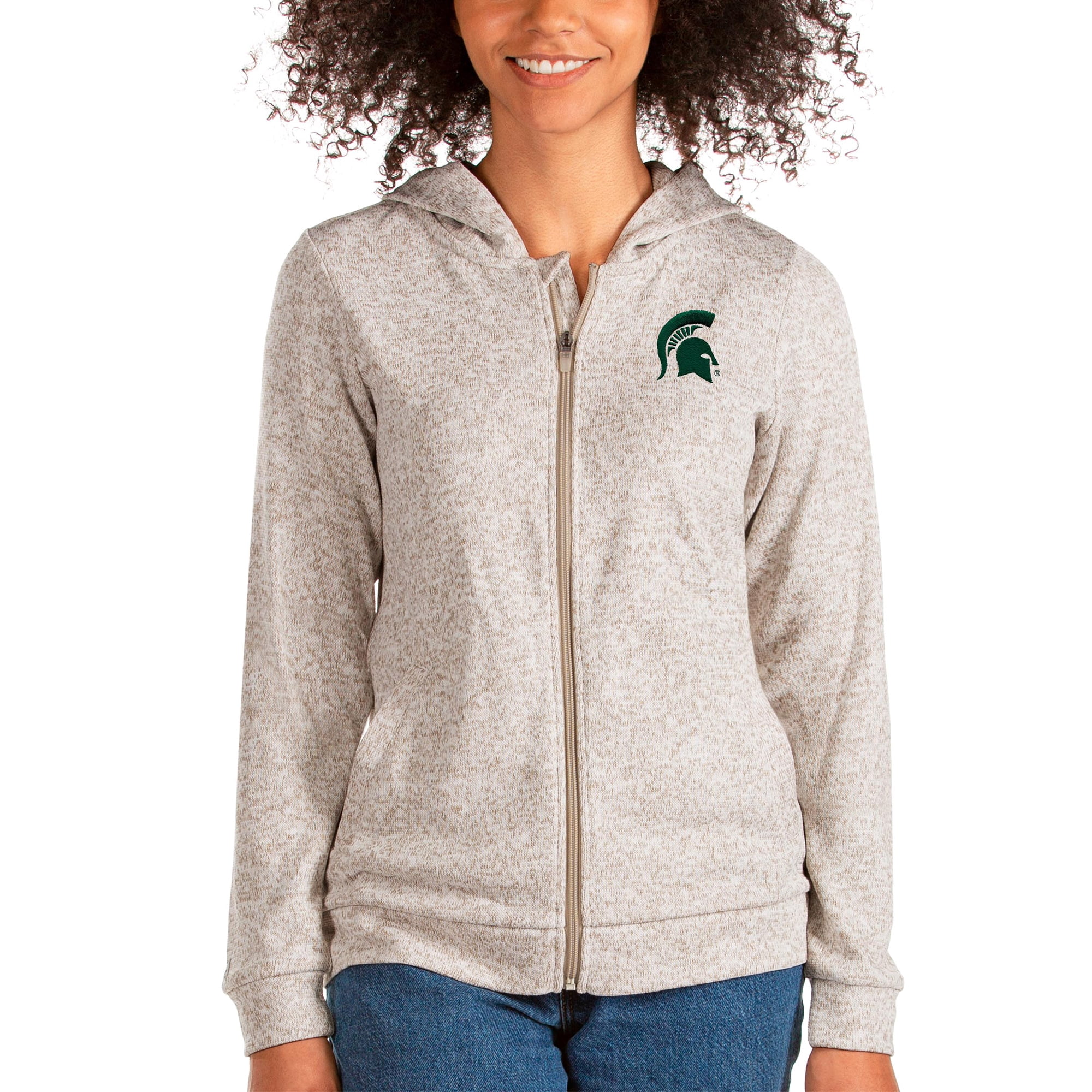 Women's Antigua Oatmeal Michigan State 