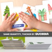 QUOKKA ABC Learning Flash Cards for Toddlers - 60 Educational Cards with Alphabet, Numbers, Colors and Animals for Kids Ages 2-5