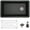 Black, variant on Karran Usa QU-670-CN-PK1 Quartz Qu 31-3/4" Undermount Single Basin Quartz Composite