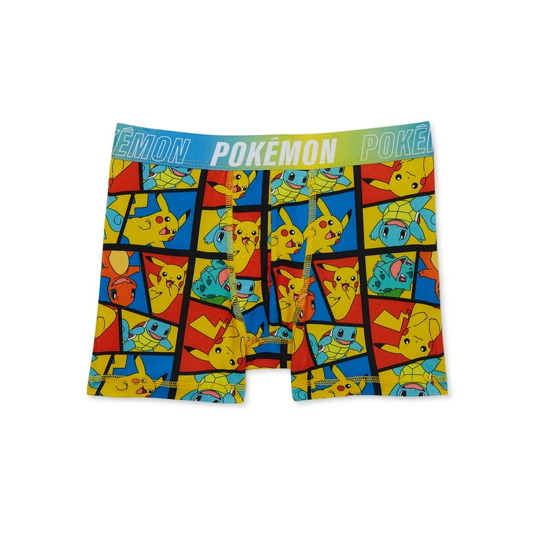 Pokémon Boy's Boxer Briefs Underwear, 4-pack, Sizes 4-14 