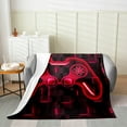 thumbnail image 2 of Erosebridal Gaming Throw Blanket for Couch 30x40 Men, Video Game Fuzzy Blanket Throw, Black Red Room Decorative, 2 of 6