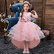 thumbnail image 5 of Vestido de niña vestido de princesa de cola vestido de niña de las flores vestido de pasarela presentadora de piano vestido de verano, 5 of 6
