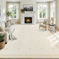 thumbnail image 2 of Garvee 5'x7' Modern Bordered Area Rug Geometric Carpet with Non Slip Backing, Contemporary Cross Motifs Dot Rug Washable Rug for Living Room Bedroom Home Decor, Beige, 2 of 10