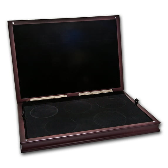 Single-Tier Wood Display Box for 5-Coin ATB sets