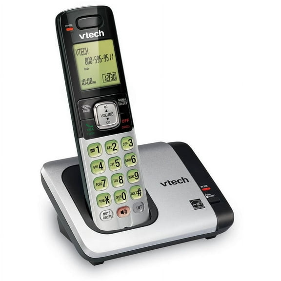 VTech CS6719 cordlss Phone System with Call Waiting, Caller ID - Black, Silver
