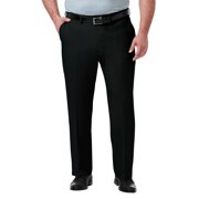 Big & Tall Haggar® Premium Comfort Expandable-Waist Classic-Fit Stretch Flat-Front Dress Pants Color: Black Size: 50X29
