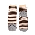 thumbnail image 4 of Daznico Women Mid Crew Ribbed Socks Stripe Cartoon Cat Face Novelty Print Soft Breathable Stretch Stockings for Girls Daily Casual Cute Outfit Matching, 4 of 4