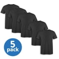 thumbnail image 3 of 5 Pack T Shirts for Men, 100% Cotton Crew Neck Tag Free Young Adult to Mens Shirt, 3 of 6
