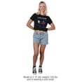 thumbnail image 3 of Beetlejuice Beetlejuice Lydia Homage Women's Crop Top T-Shirt, Black, Medium, 3 of 4