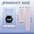 thumbnail image 2 of Uxcell Silicone Watch Bands 20mm Width Soft Quick Release Watch Bands Replacement Sports Straps with Stainless Steel Buckle for Men Women, Pink, 2 of 7