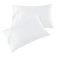 thumbnail image 4 of Vivendi Queen Sheet Set, Cotton Blend, 625 Thread Count, 4 Pc Set, Bedding Sheet Set Sateen Weave, Wrinkle Resistant Flexifit, Hotel Collection Soft Luxury, Fits Upto 20" Deep Pocket - (White), 4 of 5