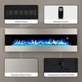 thumbnail image 2 of Merluxy 60" Wall Mounted Electric Fireplace, Stainless Steel Frame, Black, 2 of 7