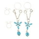 thumbnail image 2 of 1 par de anillos de pezón con clip no perforante para mujeres que cuelgan de cristal artificiales Azul, 2 of 6