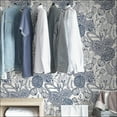 thumbnail image 6 of NuWallpaper Navy Secret Garden Vinyl Peel And Stick Wallpaper, 216-in by 20.5-in, 30.75 sq. ft., 6 of 8